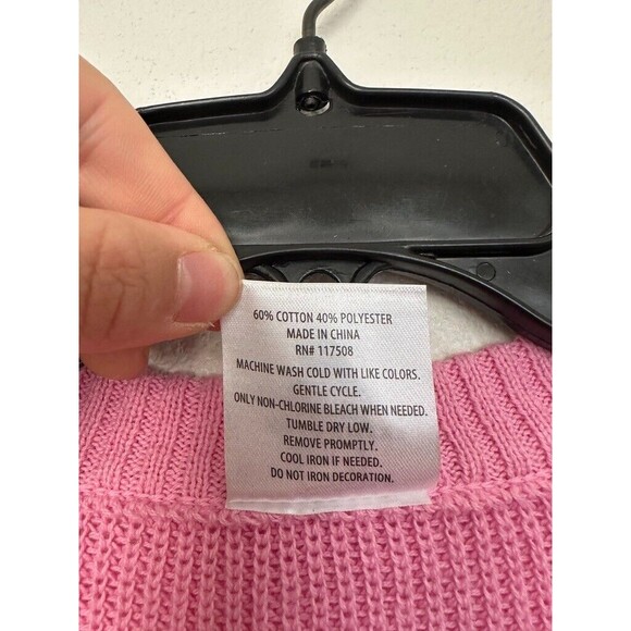 Hello Kitty Sanrio Knit Vest Checkered Begonia White Pink Women Size XXL 2X NEW - Picture 6 of 7